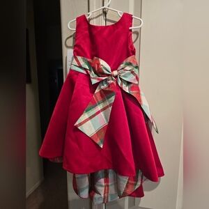 Rare Editions Red Plaid Bow Dress
